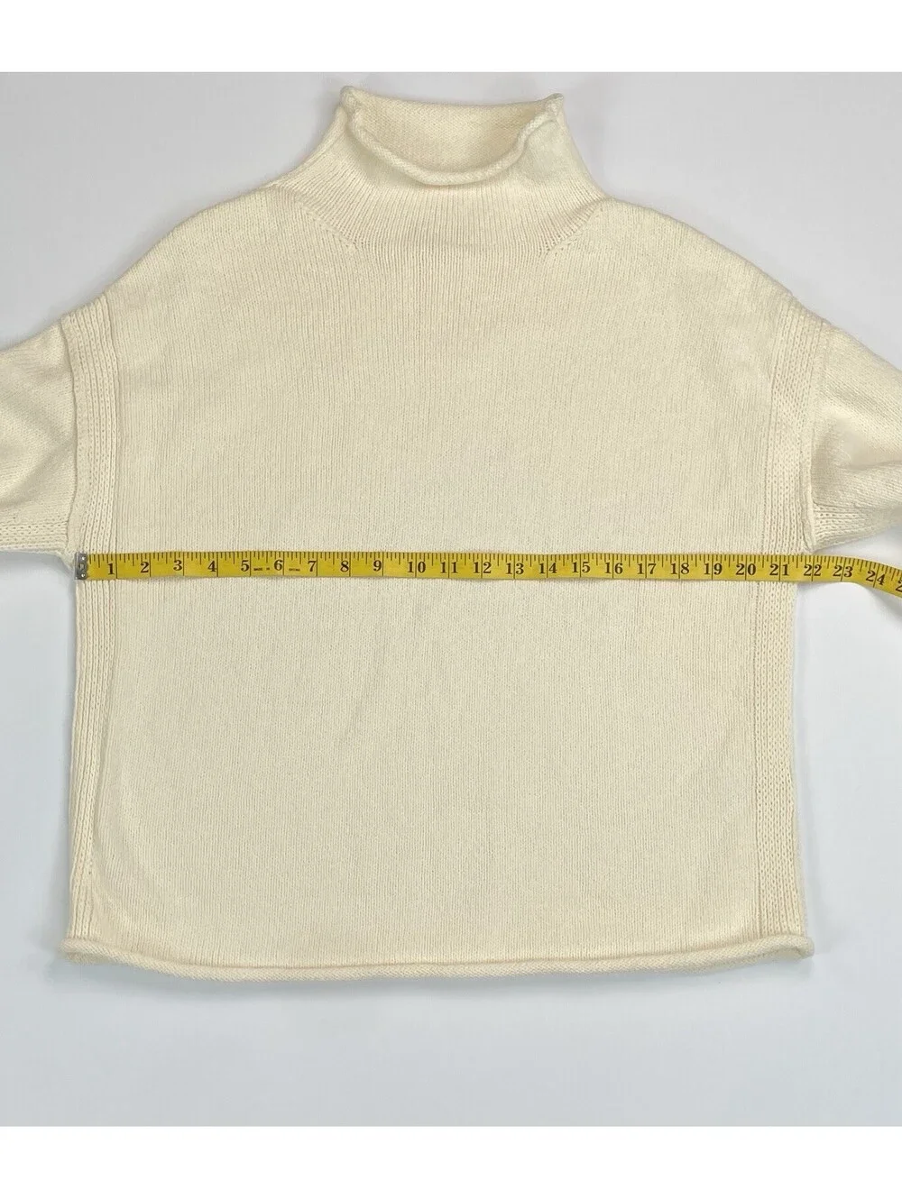 Free People We The Free Torres Roll Neck Sweater XS Sugar Swizzle Cream Ivory